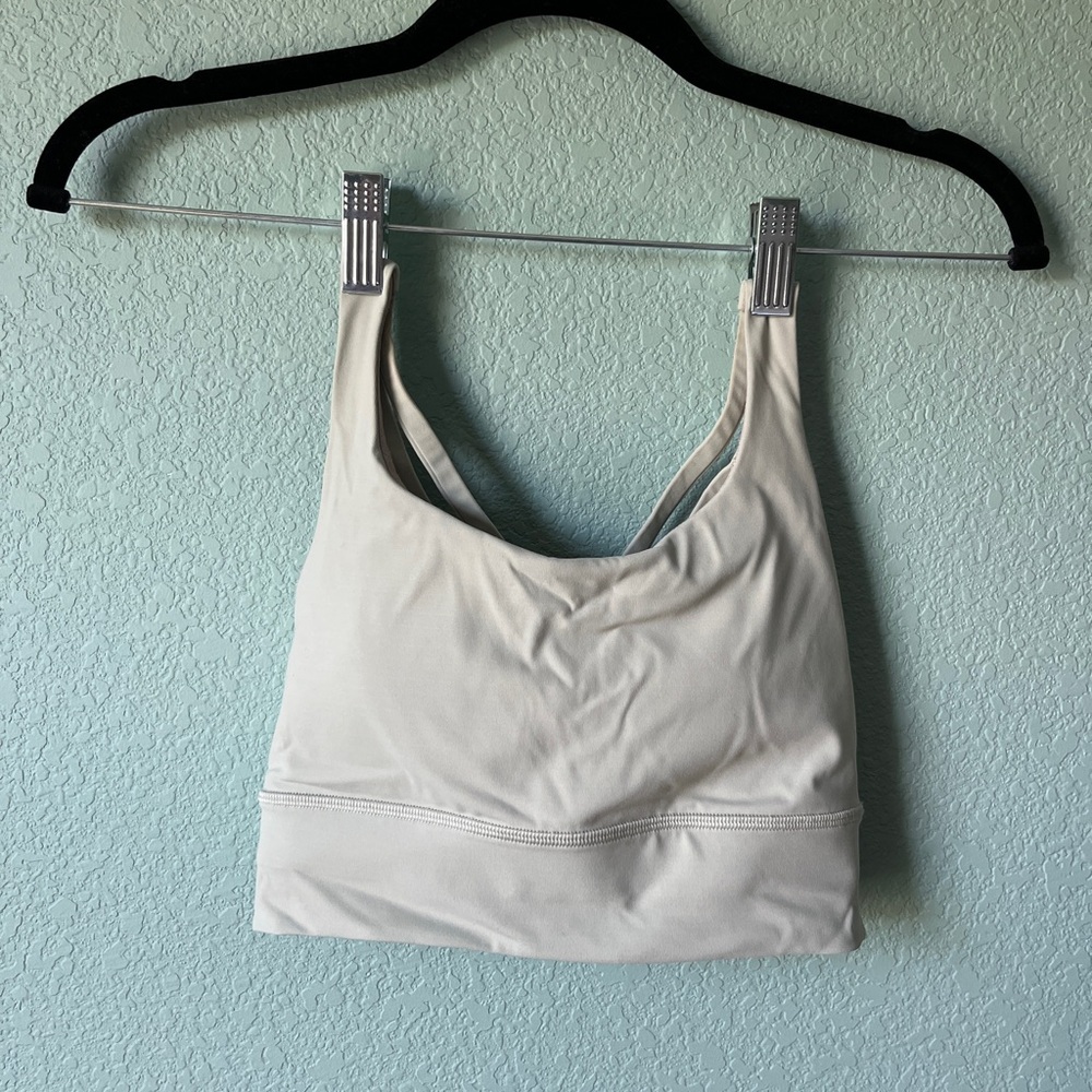 Lululemon Fog Green Long Line Bra